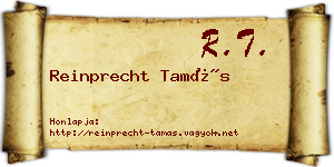 Reinprecht Tamás névjegykártya
